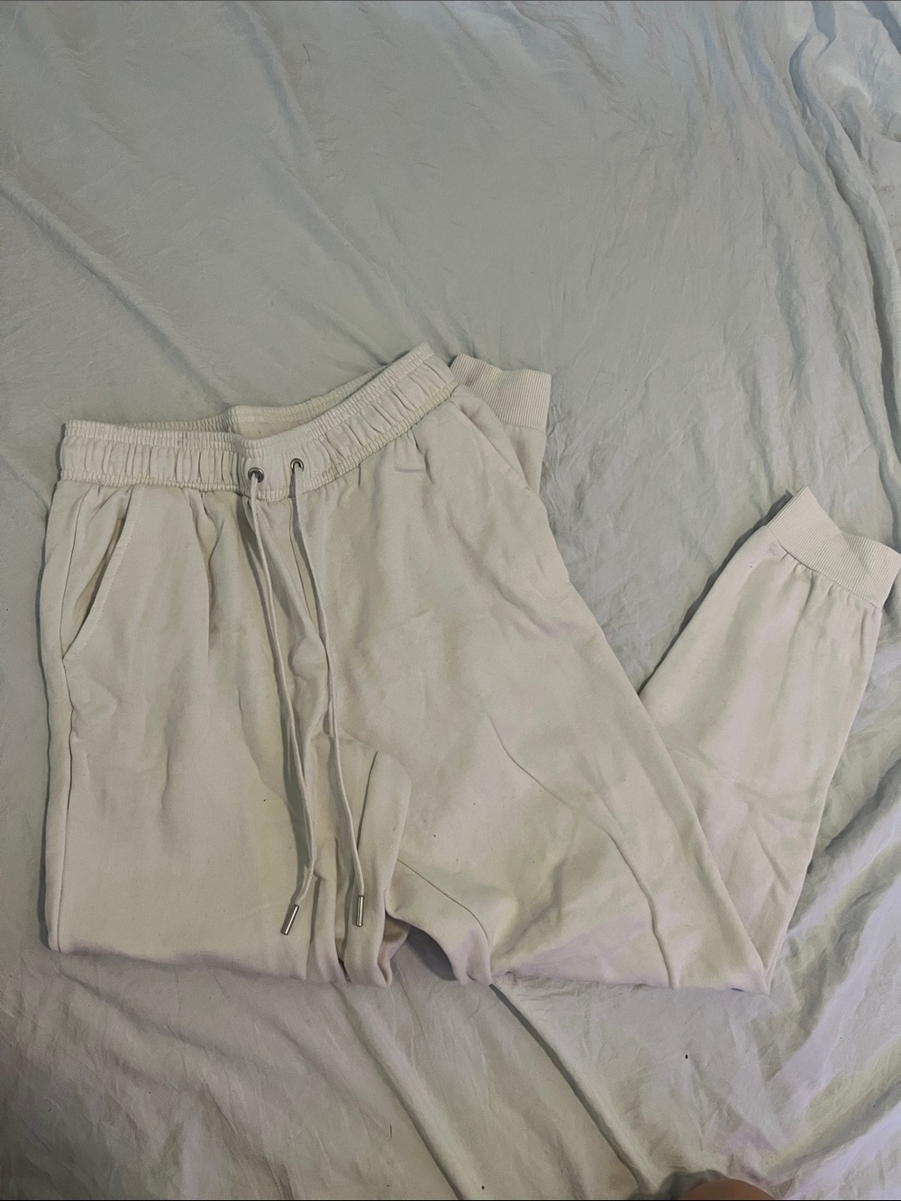 Target Men's Cream Drawstring Jogger Sweatpants
